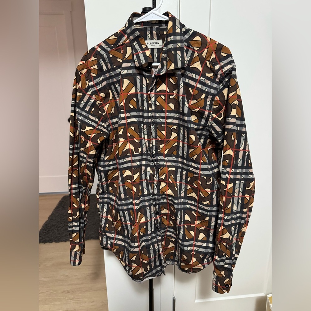 Burberry TB Monogram Long-sleeve Shirt